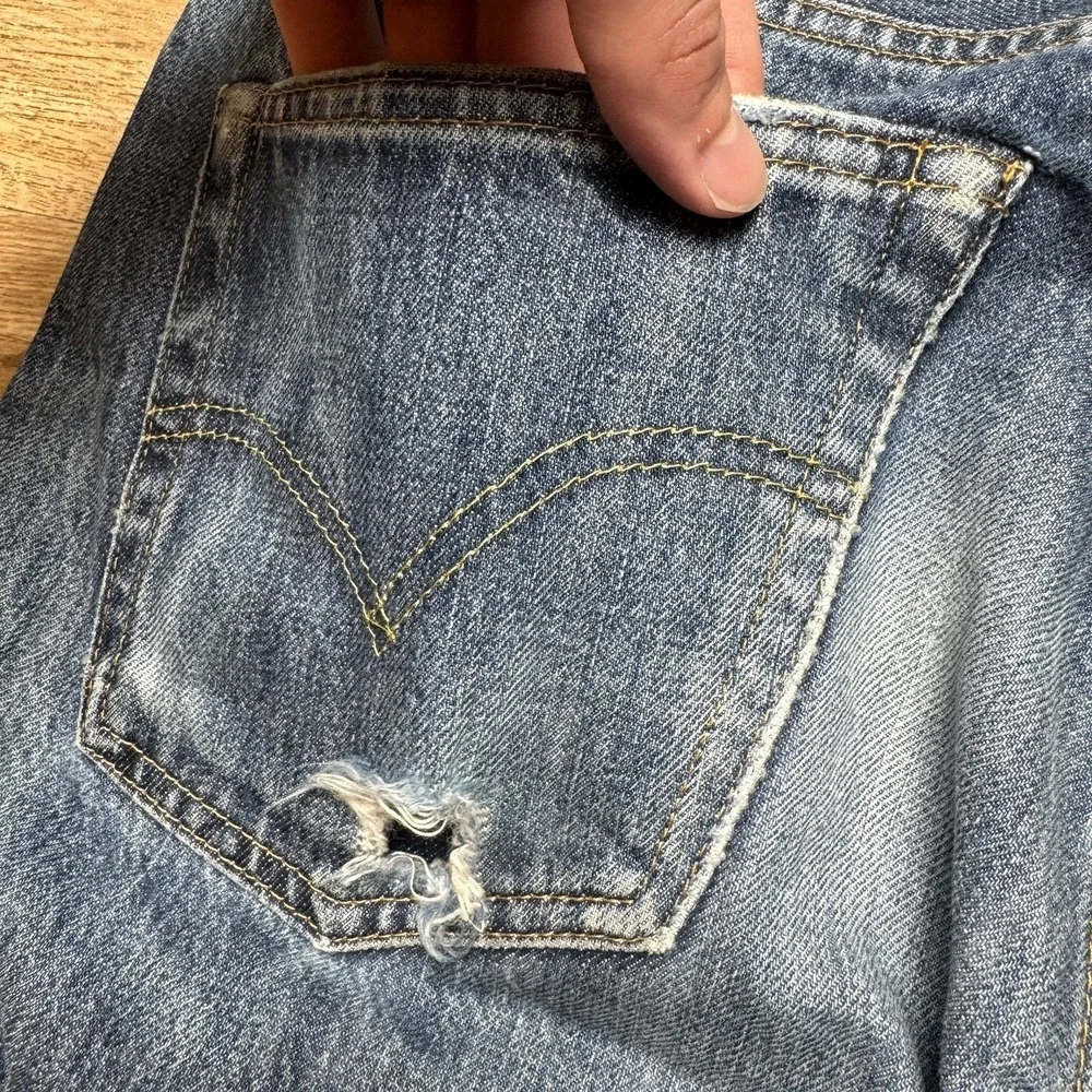 Levi's 501XX Jeans Mens 30x30 Blue Selvedge Patchwork Distressed LVC Big E Denim
